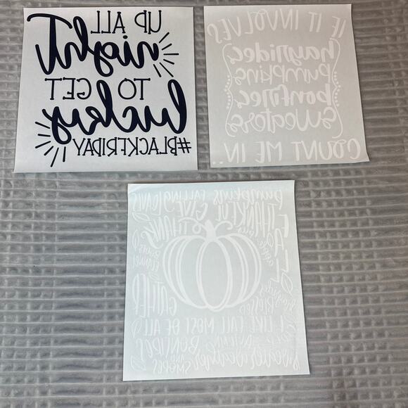 Bundle of Fall And Thanksgiving Heat Transfer Craft Making Tee T-Shirts New Gift - Picture 1 of 10